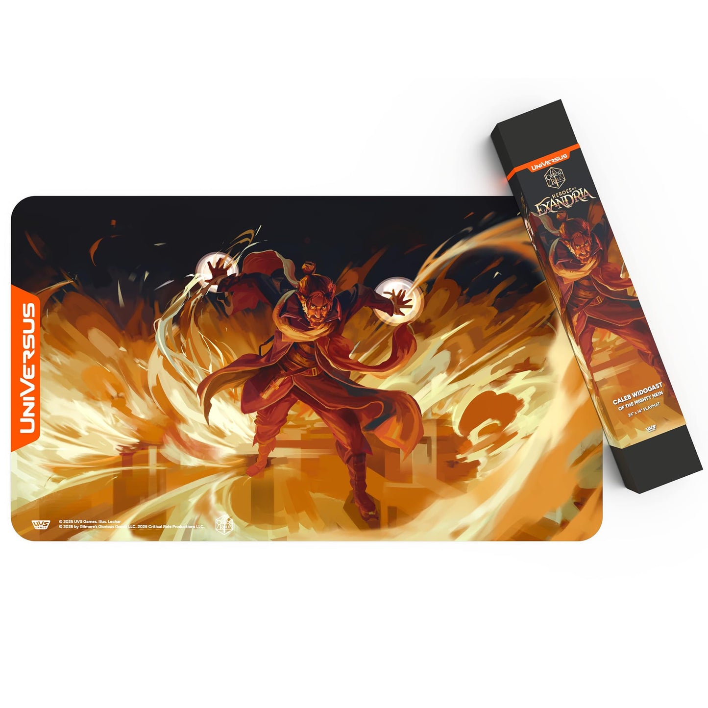 UniVersus: Critical Role: Heroes of Exandria Caleb Widogast Playmat - 24 x 14 Neoprene Mat, Tabletop Card Game Accessory, UVS Games, Licensed