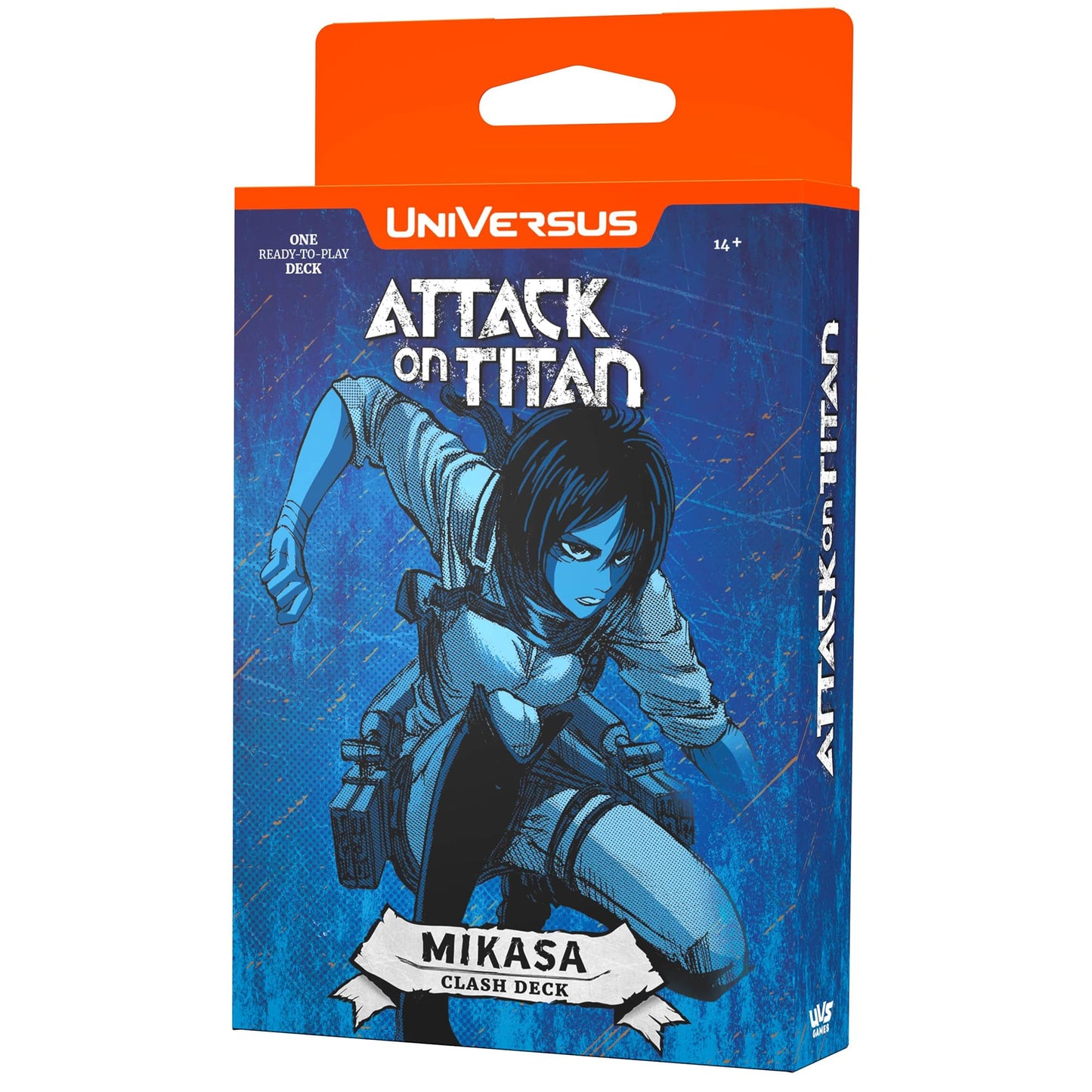 UniVersus Attack on Titan: Battle for Humanity - Clash Deck Mikasa - Ready to Play Character Deck, Deck-Building Collectible Card Game, AOT Licensed