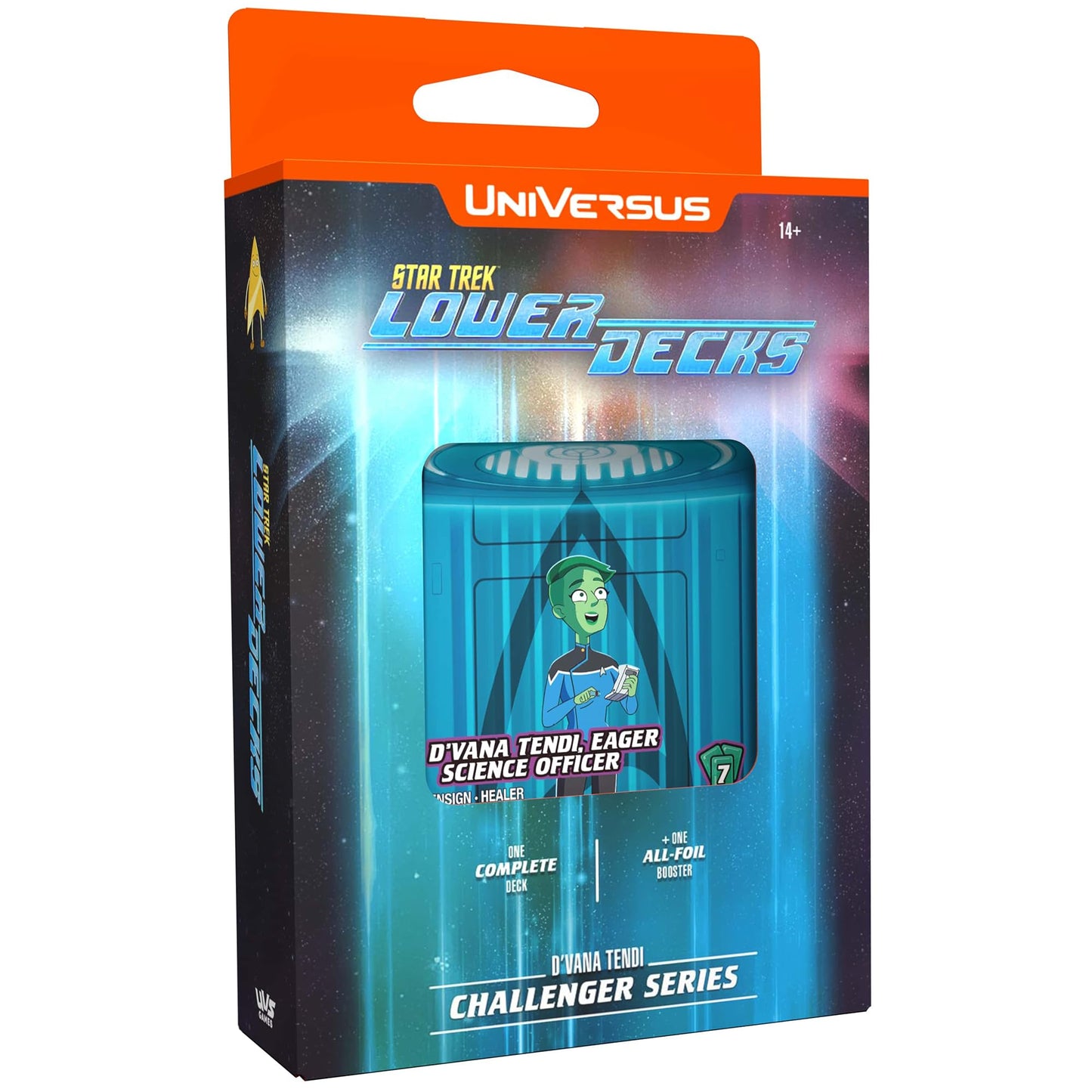 UniVersus: Star Trek Lower Decks: Challenger Series - Tendi - 63 Cards, 2 Characters, Ready to Play Deck-Building Card Game, 6 Foil/Alt Art Cards
