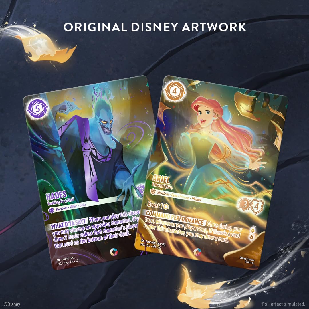 Ravensburger Disney Lorcana TCG: Whispers in The Well Assorted Single Booster Pack (12 Cards) - Collectible Trading Cards - Ideal for Disney Fans & TCG Players - Ages 8+