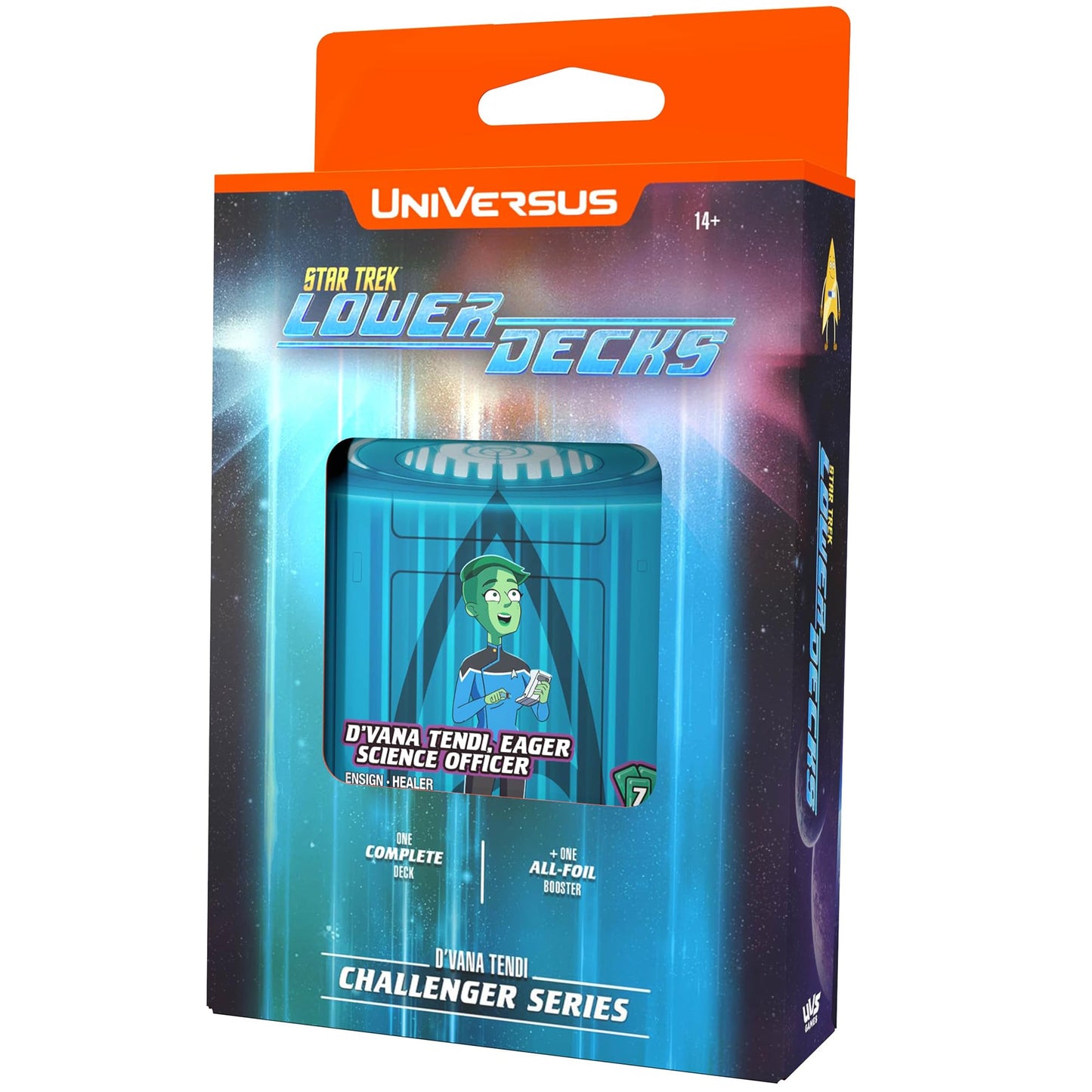 UniVersus: Star Trek Lower Decks: Challenger Series - Tendi - 63 Cards, 2 Characters, Ready to Play Deck-Building Card Game, 6 Foil/Alt Art Cards