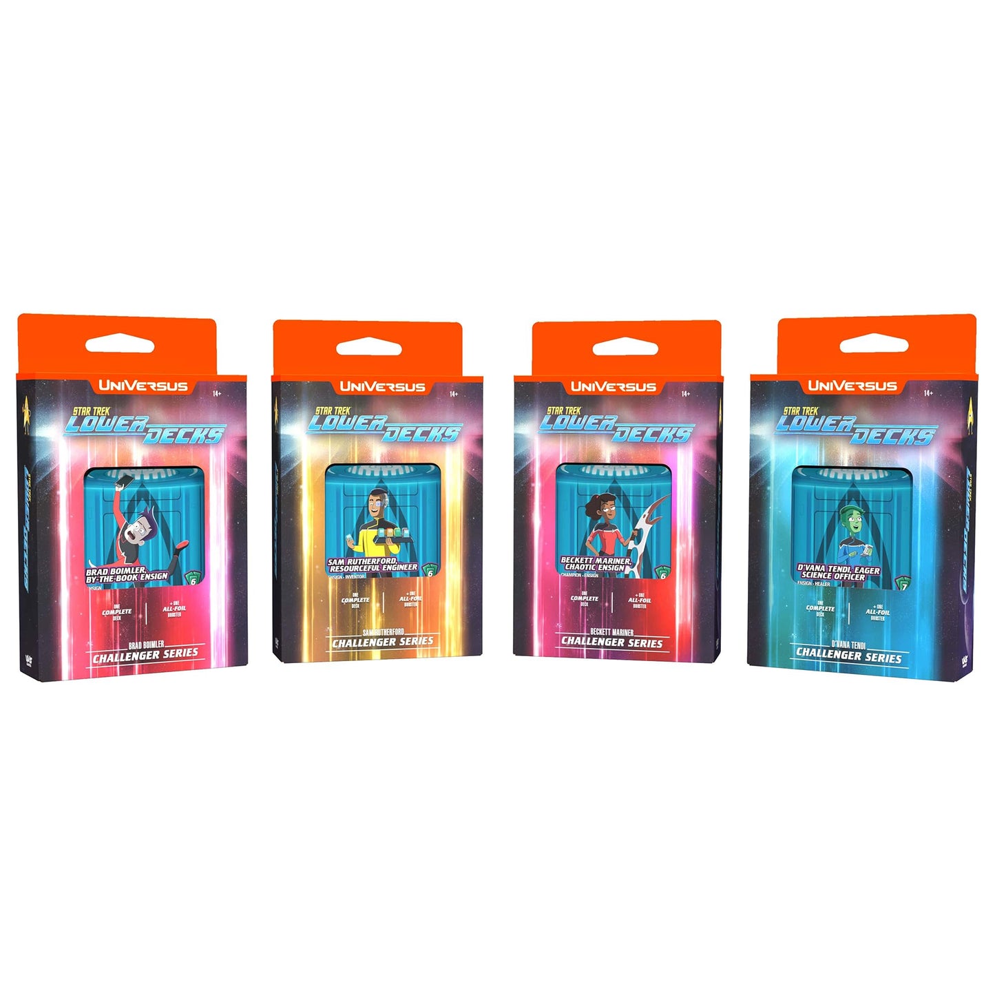 UniVersus: Star Trek Lower Decks - Challenger Series Mariner - 63 Card Deck, 2 Characters, Ready to Play, 6 Foil/Alt Art Cards, Ages 14+