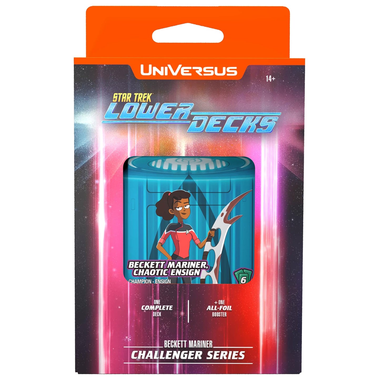 UniVersus: Star Trek Lower Decks - Challenger Series Mariner - 63 Card Deck, 2 Characters, Ready to Play, 6 Foil/Alt Art Cards, Ages 14+