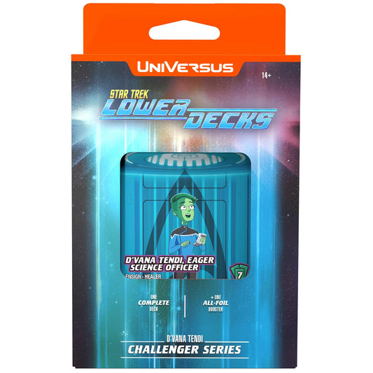 UniVersus: Star Trek Lower Decks: Challenger Series - Tendi - 63 Cards, 2 Characters, Ready to Play Deck-Building Card Game, 6 Foil/Alt Art Cards