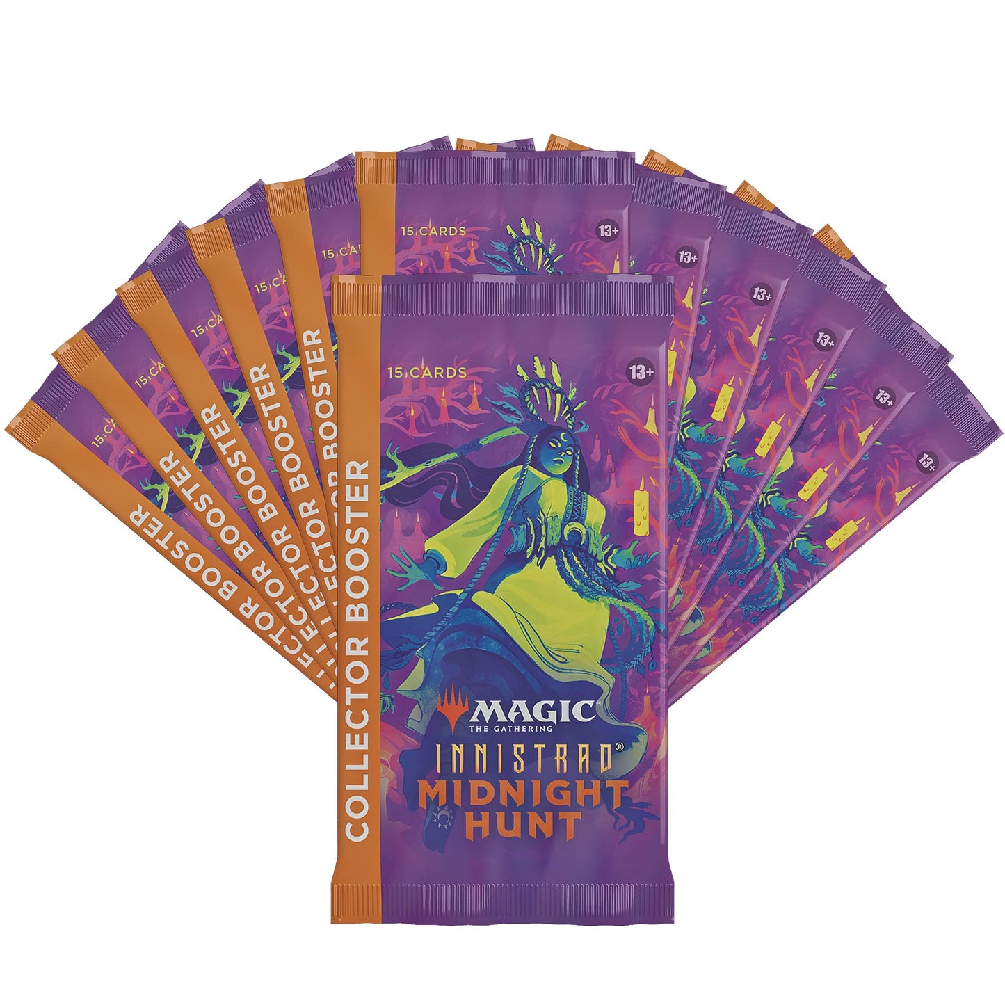 Magic: The Gathering Innistrad: Midnight Hunt Collector Booster Box | 12 Packs (180 Magic Cards)