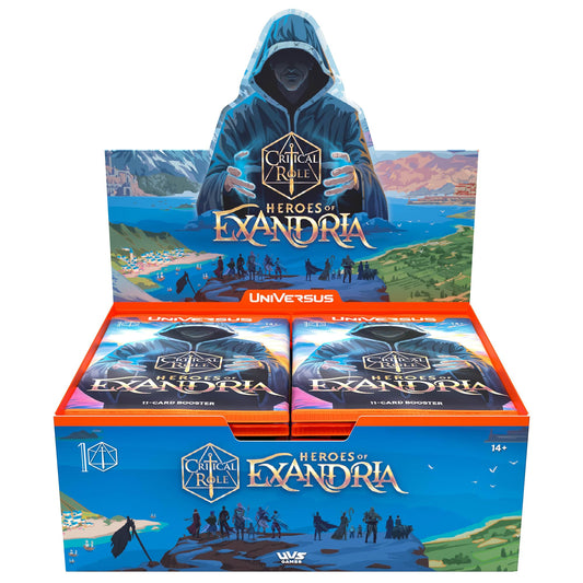 UniVersus: Critical Role: Heroes of Exandria - Booster Display - Includes 24 Booster Packs (11 Cards Ea), Deck-Building Card Game, Randomly Assorted