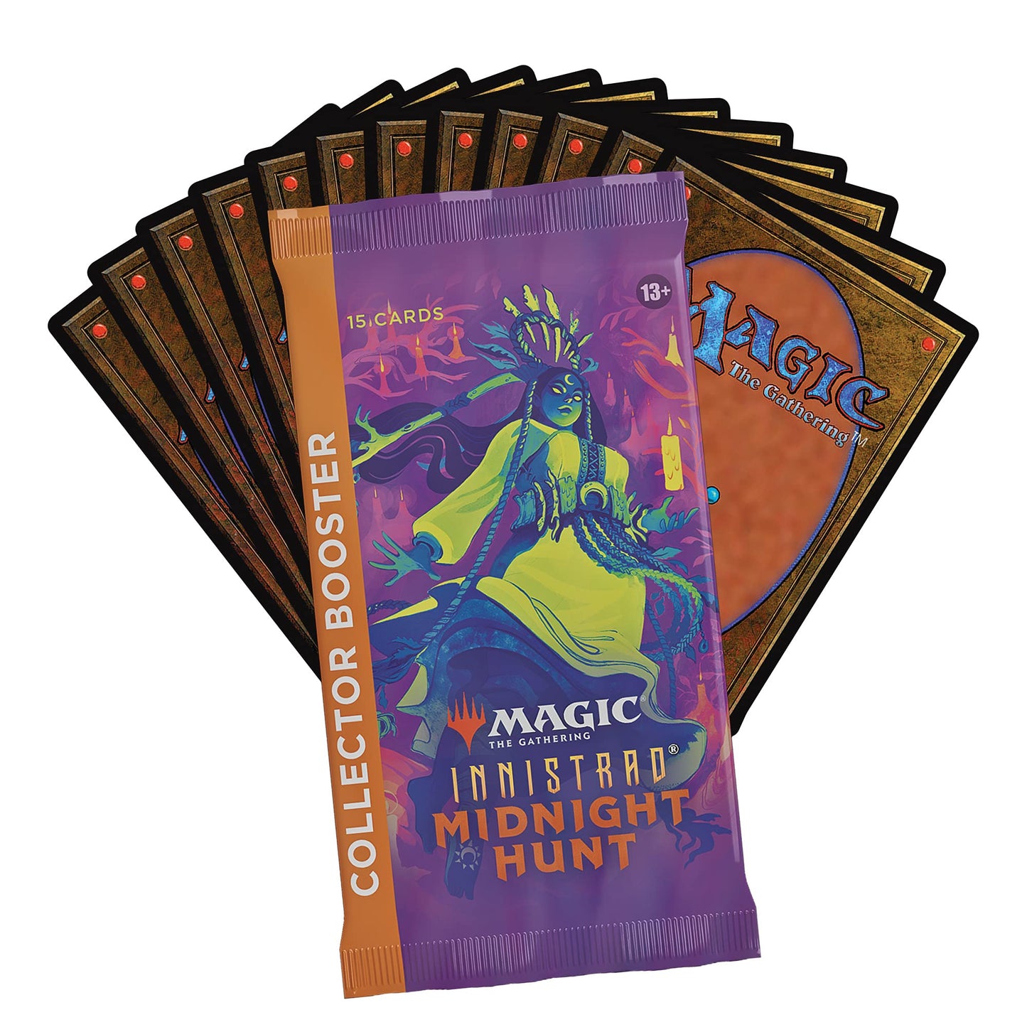 Magic: The Gathering Innistrad: Midnight Hunt Collector Booster Box | 12 Packs (180 Magic Cards)