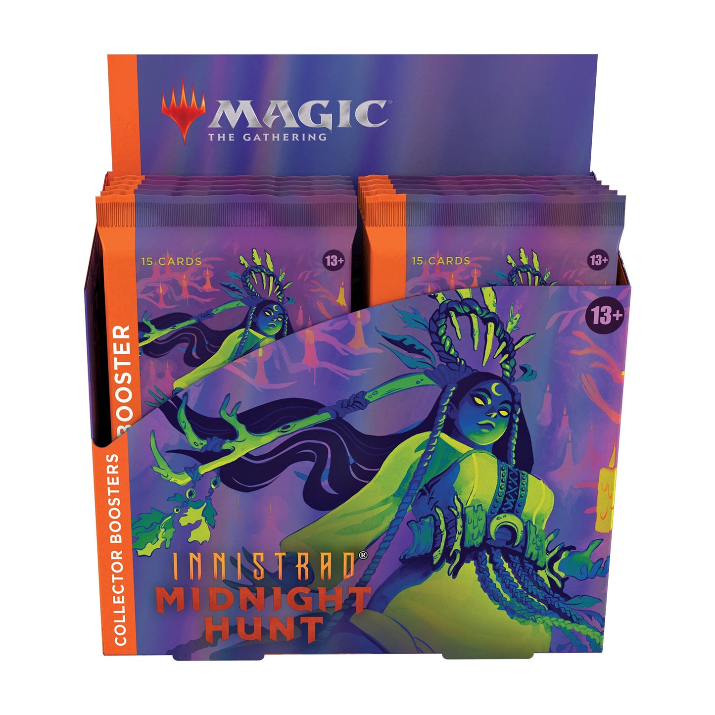 Magic: The Gathering Innistrad: Midnight Hunt Collector Booster Box | 12 Packs (180 Magic Cards)