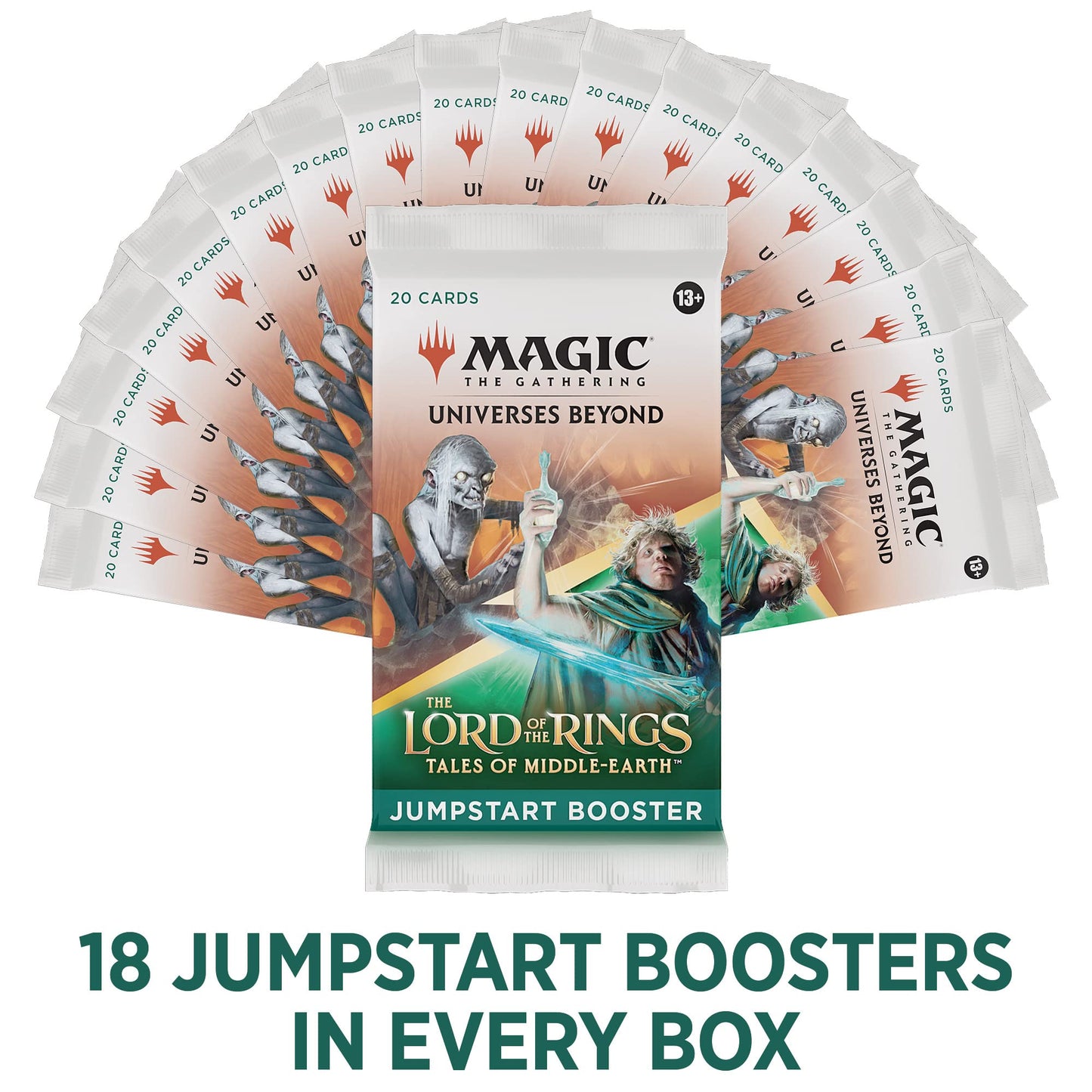Magic: The Gathering The Lord of The Rings: Tales of Middle-Earth Jumpstart Booster Box (18 Packs) - 2-Player Card Game
