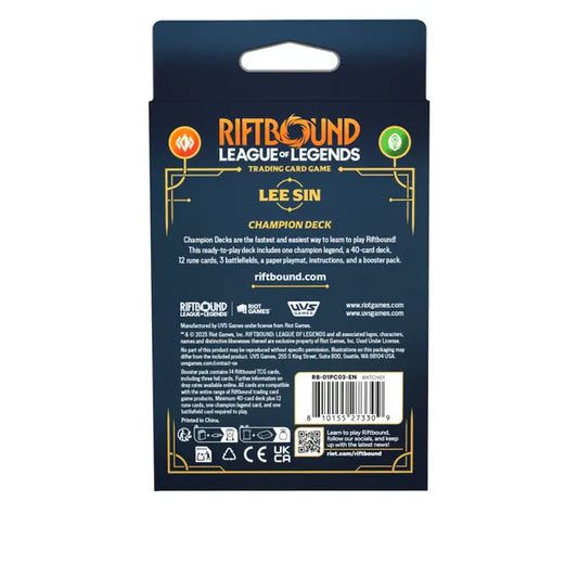 Riftbound: League of Legends TCG Origins Champion Deck: Lee Sin